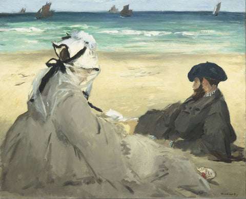 On the Beach - Life Size Posters by Édouard Manet