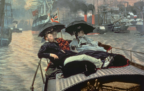 On the Thames - Life Size Posters by James Tissot