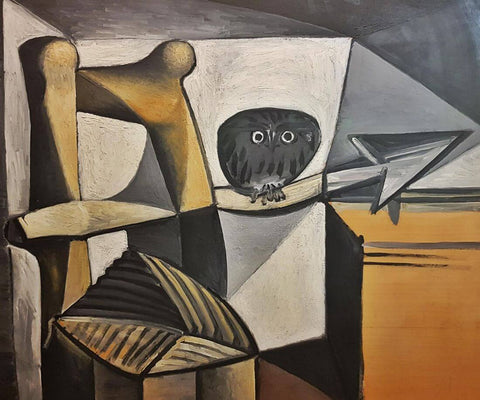Owl In An Interior (Chouette dans un intérieur) – Pablo Picasso Painting by Pablo Picasso