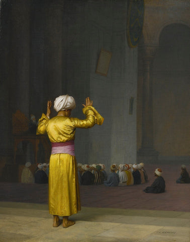 Prayer In The Mosque - Canvas Prints by Jean Leon Gerome