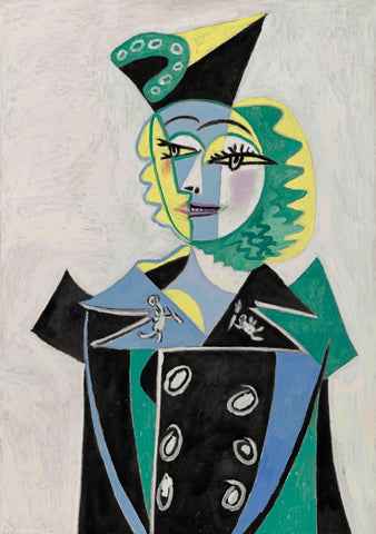 Portrait of Nusch Éluard (Portrait de Nusch Éluard) – Pablo Picasso Painting - Canvas Prints by Pablo Picasso