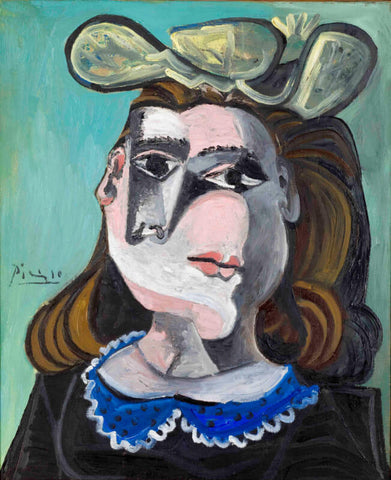 La Femme A La Collerette Bleue by Pablo Picasso