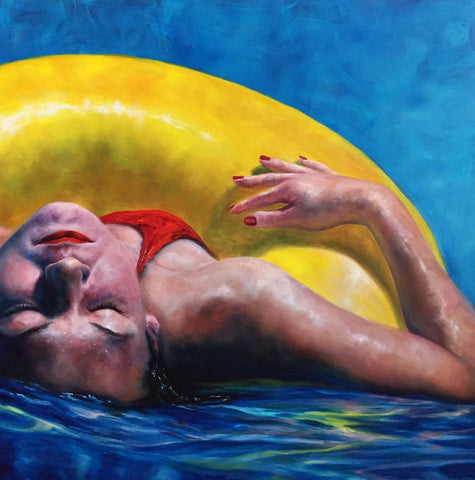 Painting - Cooling Off In Azure Waters by Christopher Noel