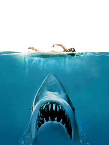 Painting - Jaws - Hollywood Collection - Life Size Posters by Joel Jerry