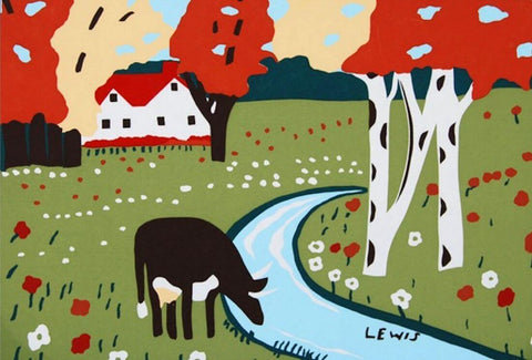 Pastorale - Maud Lewis - Canvas Prints by Maud Lewis