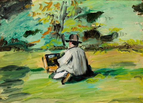 A Painter At Work - Canvas Prints by Paul Cézanne