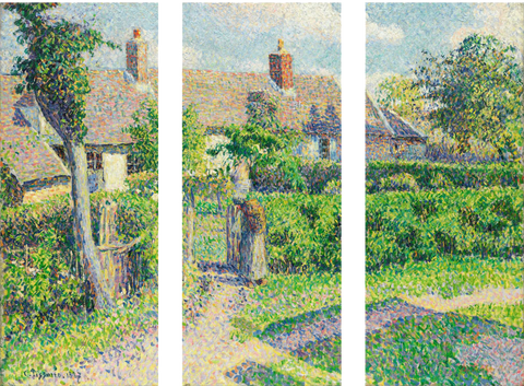 Peasants Houses, Eragny - Art Panels by Camille Pissarro