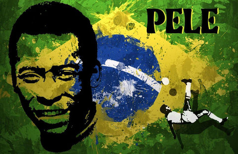Pele - Brazil - Football Art Poster by Tallenge