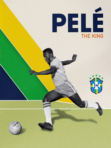 Pele - Brazil - The King Of Football - Art Poster by Tallenge