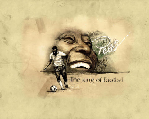 Pele - The King Of Football - Art Poster by Tallenge