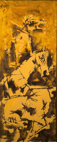 M F Hussain - Abstract Horse - Posters by M F Husain