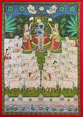 Indian Miniature Art - Pichwai Paintings - Srinathji by Vineeta Randhawa