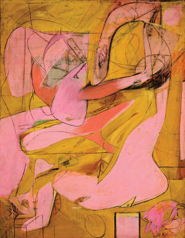 Pink Angels - Willem De Kooning - Abstract Expressionist  Painting by Willem de Kooning
