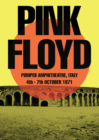 Pink Floyd - Live At Pompei, Italy 1971 - Vintage Concert Poster by Tallenge