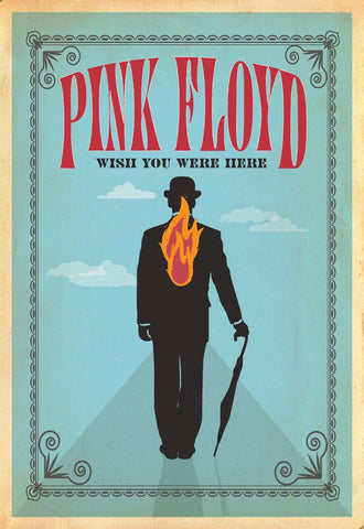 Pink Floyd - Wish You Were Here - Fan Art Music Poster by Tallenge