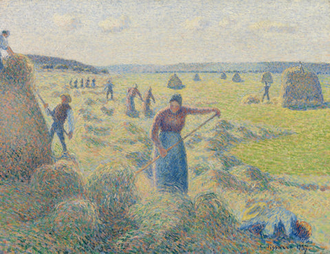 Haymaking - La Récolte des Foins, Éragny by Camille Pissarro