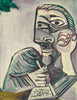 Portrait Of A Man Writing (Buste Dhomme Ecrivant) - Pablo Picasso - Cubist Art Painting - Framed Prints