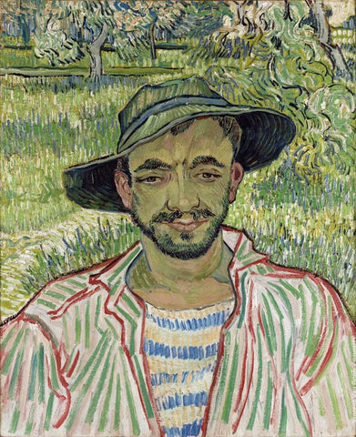 Portrait Of Gardener (Giardiniere) - Vincent van Gogh - Portrait Painting - Large Art Prints by Vincent Van Gogh