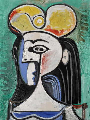 Portrait Of Jaqueline Roque 1962 (Buste De Femme Assise) - Pablo Picasso Painting - Canvas Prints by Pablo Picasso