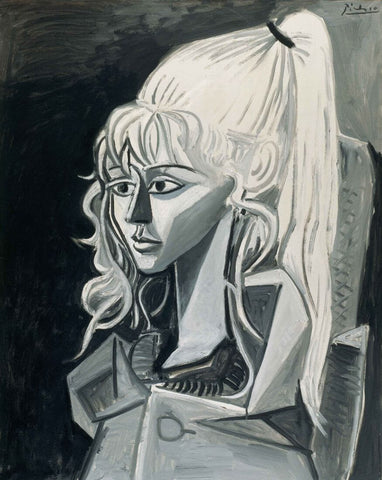 Portrait Of Sylvette David - Pablo Picasso Painting - Canvas Prints by Pablo Picasso