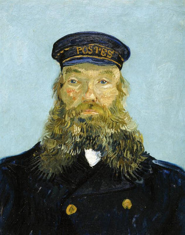 Portrait of the Postman Joseph Roulin (1888) - Canvas Prints by Vincent van Gogh