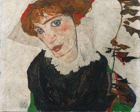 Portrait of Wally Neuzil - Egon Schiele - Canvas Prints by Egon Schiele