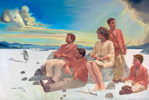 Portrait of the Briggs Family, 1954(Retrato de la familia Briggs, 1954) - Salvador Dali Painting - Surrealism Art - Canvas Prints by Salvador Dali