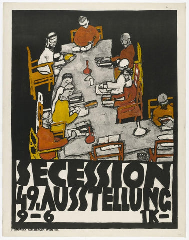 Poster of The Vienna Secession 49th Exhibition 1918 by Egon Schiele
