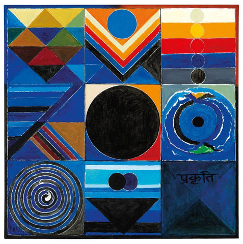 Prakriti 91 - Canvas Prints by Sayed Haider Raza