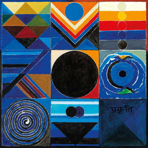 Prakrti (Nature) - Sayed Haider Raza Painting - Canvas Prints by Sayed Haider Raza