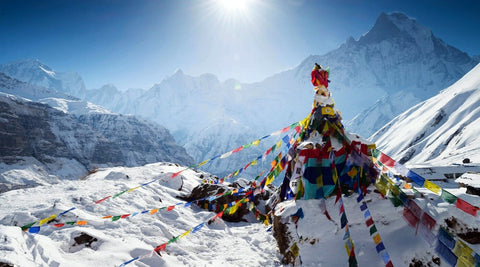 Prayer Flags - Nepal Himalaya Annapurna Pokhara by Jeffry Juel