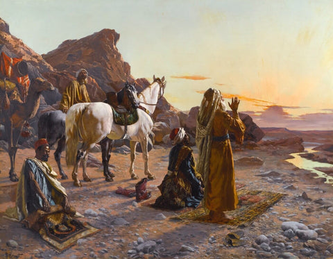 Prayer at The Sunrise - Canvas Prints by Rudolf Ernst