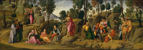 Preaching of Saint John the Baptist by Michaelangelo