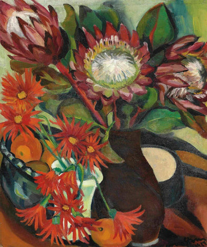 Proteas - Irma Stern - Floral Painting by Irma Stern