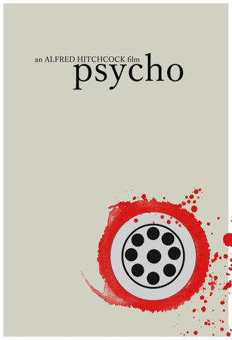 Psycho - Alfred Hitchcock Classic Slasher Suspense Movie - Hollywood Movie Minimalist Art Poster - Canvas Prints by Movie Posters