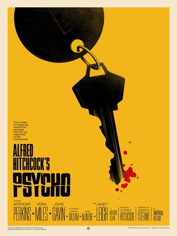 Psycho - Alfred Hitchcock Classic Suspense Movie - Hollywood Movie Art Poster by Movie Posters