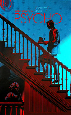 Psycho - Anthony Perkins - Alfred Hitchcock Classic Horror Movie - Hollywood Movie Art Poster - Canvas Prints by Movie Posters