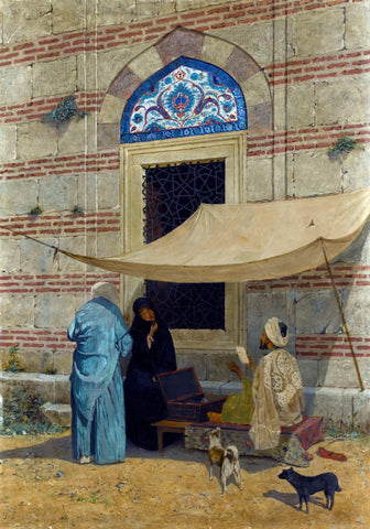 Public Scribe - Osman Hamdi Bey - Orientalist Painting - Canvas Prints by Osman Hamdi Bey