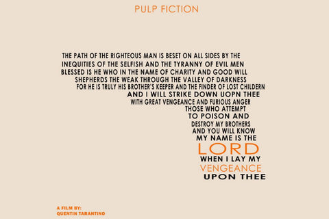 Pulp Fiction - Ezekiel 25 17 - Quentin Tarantino Movie Poster - Canvas Prints by Tallenge