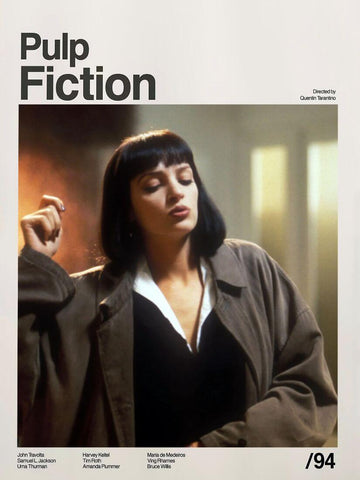 Pulp Fiction - Uma Thurman - Girl You Will Be A Woman Soon  - Quentin Movie Art Poster - Canvas Prints by Tallenge