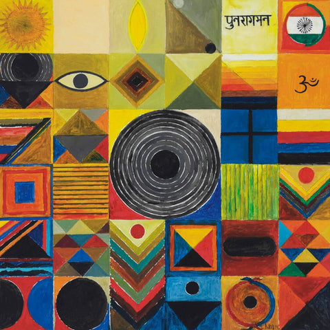 Punaraagman - Sayed Haider Raza - Canvas Prints by Sayed Haider Raza