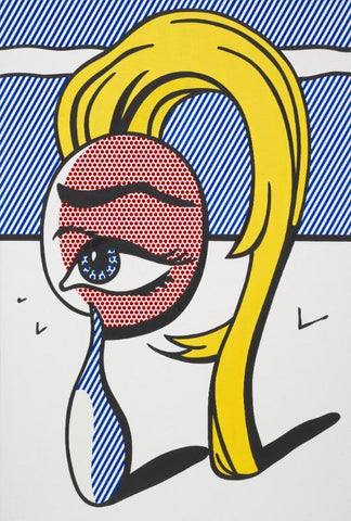 Puzzled Portrait - Canvas Prints by Roy Lichtenstein