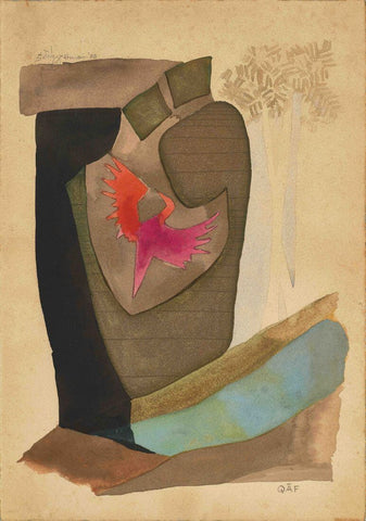 QAF - M F Husain - Painting - Canvas Prints by M F Husain