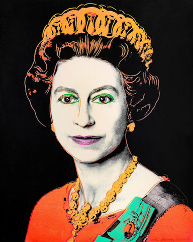 Queen Elizabeth II - (from Reigning Queens Series, Black) - Andy Warhol - Pop Art Print by Andy Warhol