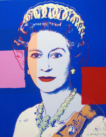 Queen Elizabeth II - (from Reigning Queens Series, Blue) - Andy Warhol - Pop Art Painitng - Canvas Prints by Andy Warhol