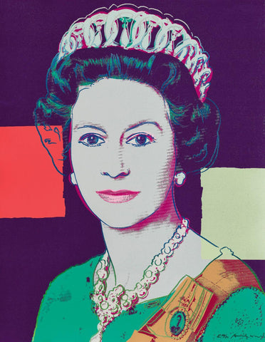 Queen Elizabeth II - (from Reigning Queens Series, Purple) - Andy Warhol - Pop Art Print by Andy Warhol
