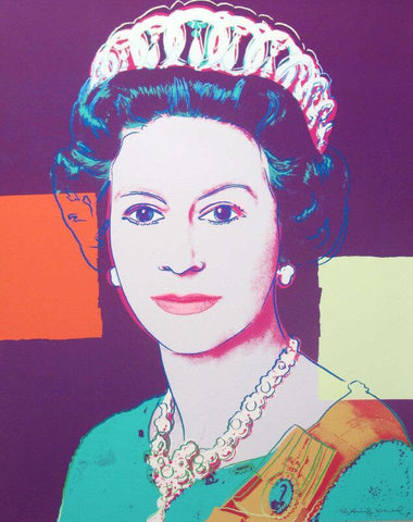 Queen Elizabeth II - Canvas Prints by Andy Warhol