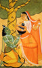 Radha Krishna - Kalighat School Of Art - Painting - Life Size Posters