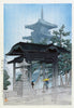 Rain at Zenshuji Temple - Kawase Hasui - Japanese Vintage Woodblock Ukiyo-e Painting Poster - Life Size Posters
