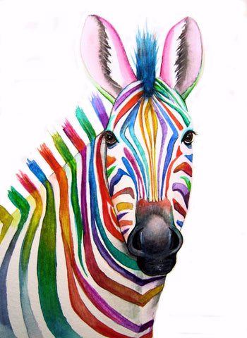 Rainbow Zebra - Posters by George Joseph